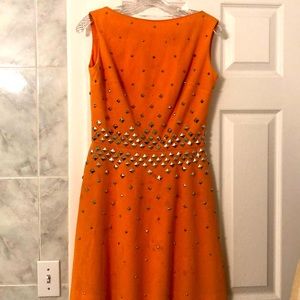 Vintage Retro MCM Spangled-Studded Dress